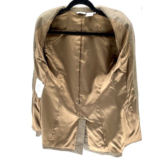 BARNEYS Italian Wool ladies suit Y2K Tan size 8 - Picture 7 of 9